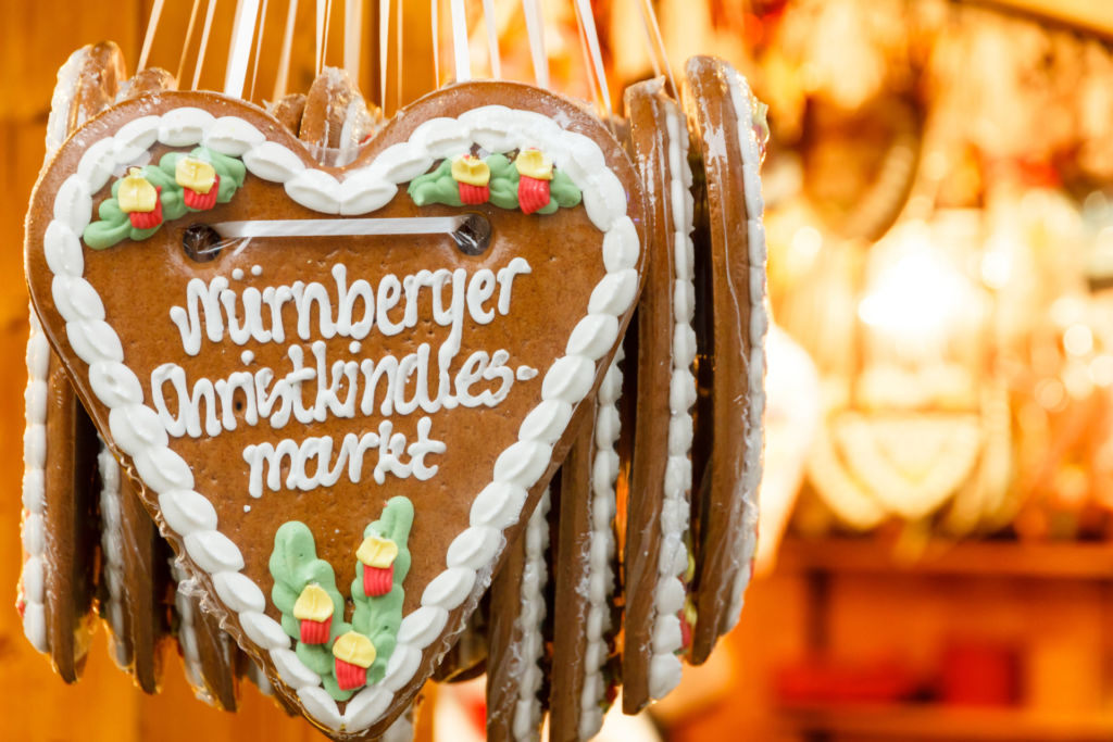 Lebkuchen auf dem Christkindlesmarkt in Nürnberg.